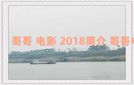 哥哥 电影 2018简介 哥哥电影影评